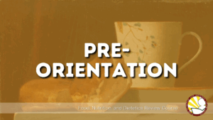 Pre-orientation